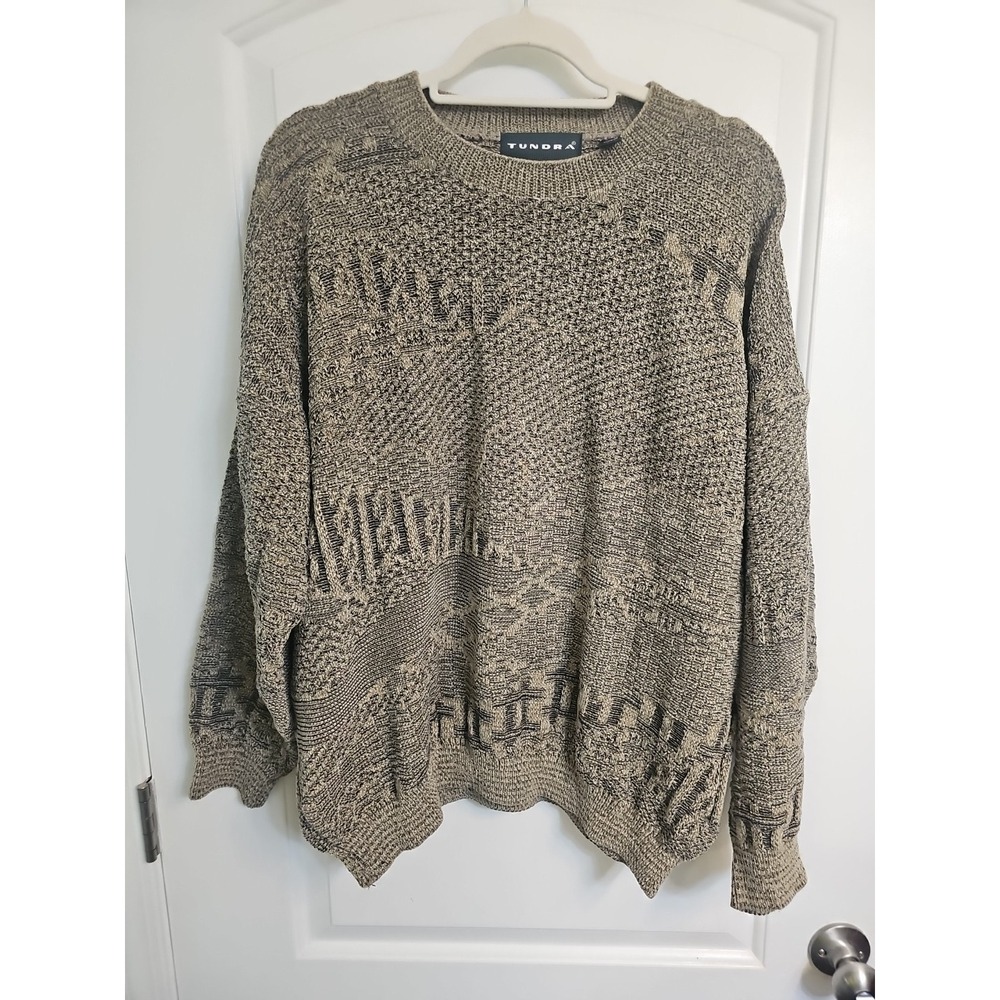Tundra Canada Vintage 3D Knit Texture Sweater-               X Large-